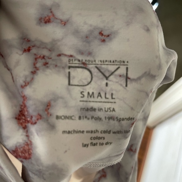 ROSE Gold Marble Printed Tights size small - Picture 6 of 6